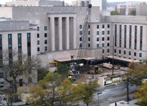 Construction of the U.S. Diplomacy Center at DOS Headquarters in 2015. (via DOS) 